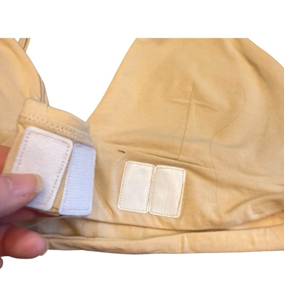 SLICK CHICKS adaptive Front Fastening Wireless Velcro Bra BEIGE sz L - Picture 7 of 7